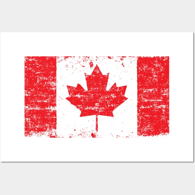 Grunge Canadian flag Wall Art by StefanAlfonso